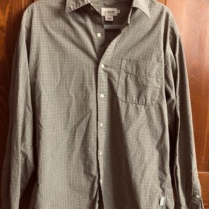 MENS OLIVE GREEN FLANNEL DRESS SHIRT